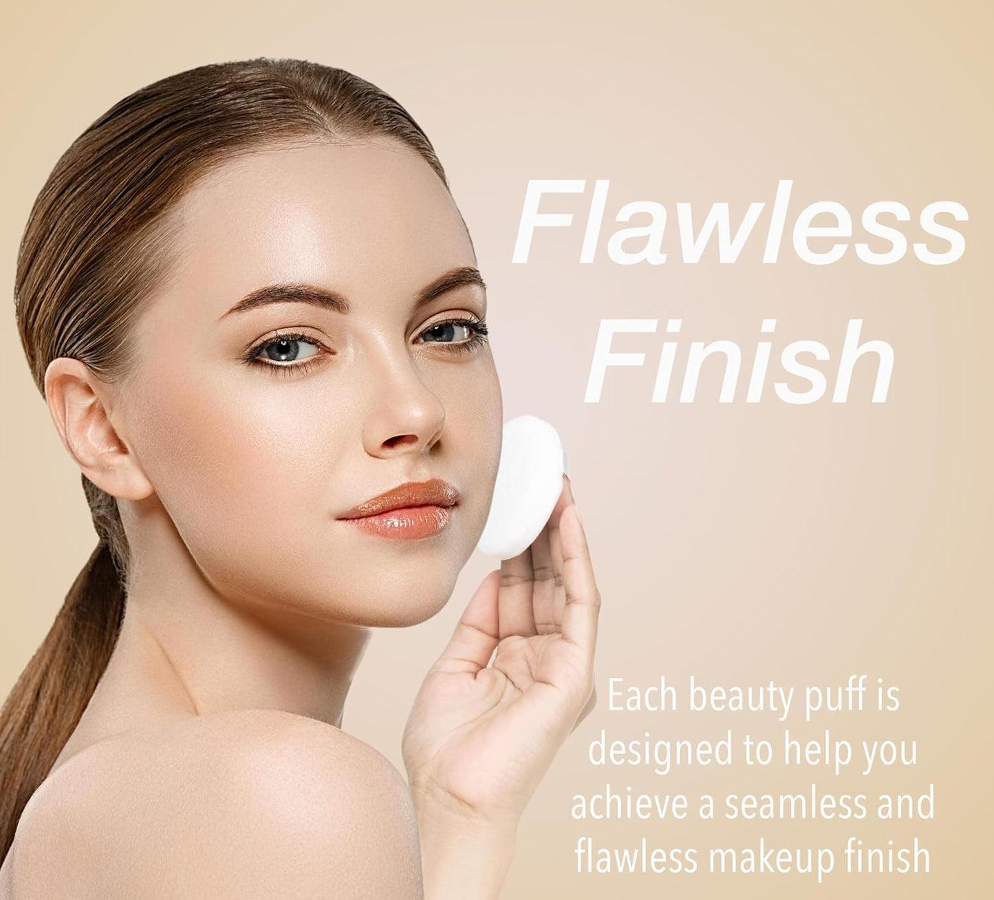 8Pc round Beauty Buff Blender Set – Flawless Finish Makeup Sponges for Blending & Setting | Cosmetic Beauty Puff Applicators | Pro Makeup Tools & Accessories for Women – Soft