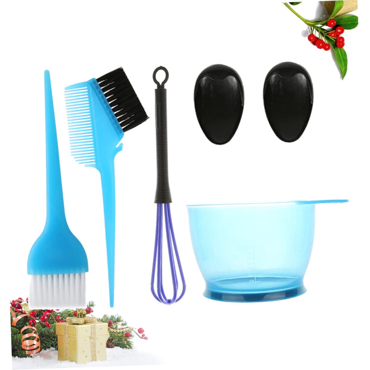 5Pcs Set Hair Dyeing Kits Hair Dye Kit Hair Coloring Tools Hair Coloring Kit Hair Dye Brush Hair Coloring Supplies Brush on Hair Color Kits Hair Coloring Home Hair Dye Tool Blue